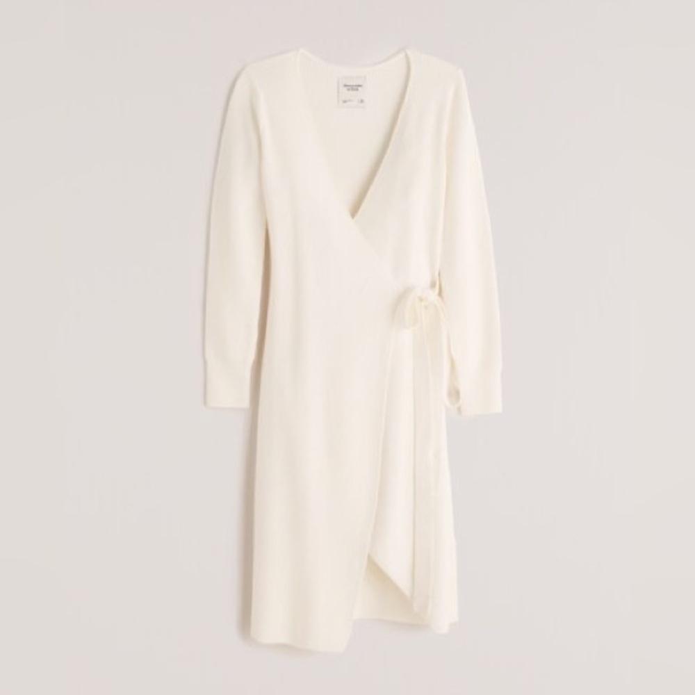 Cream Abercrombie & Fifth knit midi sweater dress - worn once!